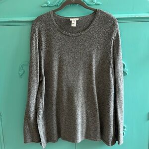 J.Jill Sweater with Unique Pinstripe Side Slits